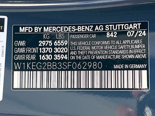 Certified Used 2025 Blue Mercedes-Benz 350+ Sedan image 23