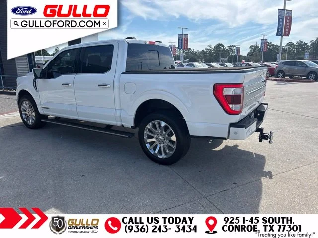 Used 2023 Star White Metallic Tri-Coat Ford Limited image 4