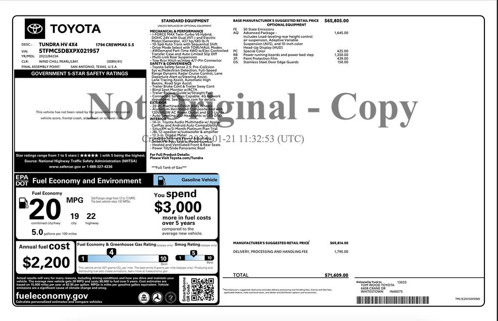 Used 2023 Beige Toyota 1794 Edition image 3