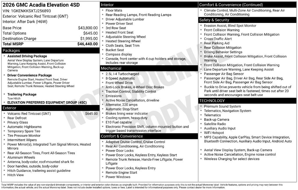 Certified Used 2026 Red GMC Elevation image 23