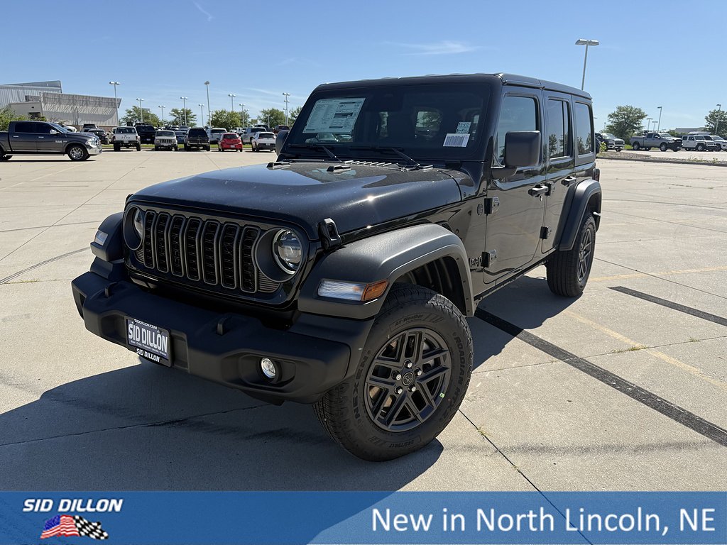 New 2026 Black Clear-Coat Exterior Paint Jeep 4-Door Sport S 4x4 image 1