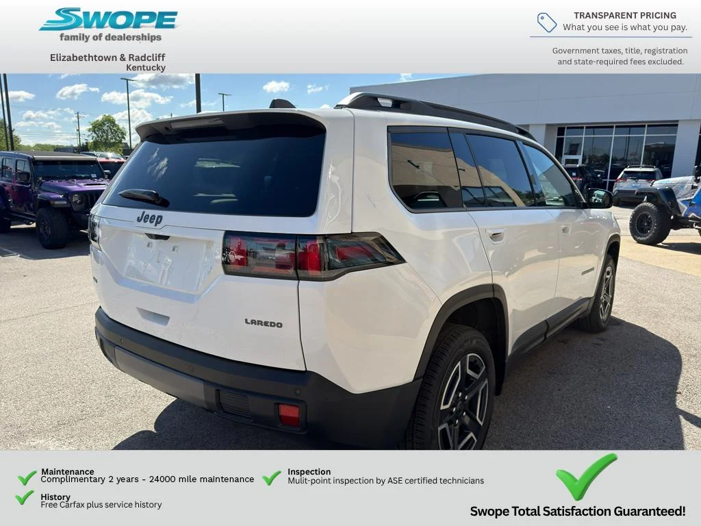 New 2026 Bright White Clear-Coat Exterior Paint Jeep Laredo image 5