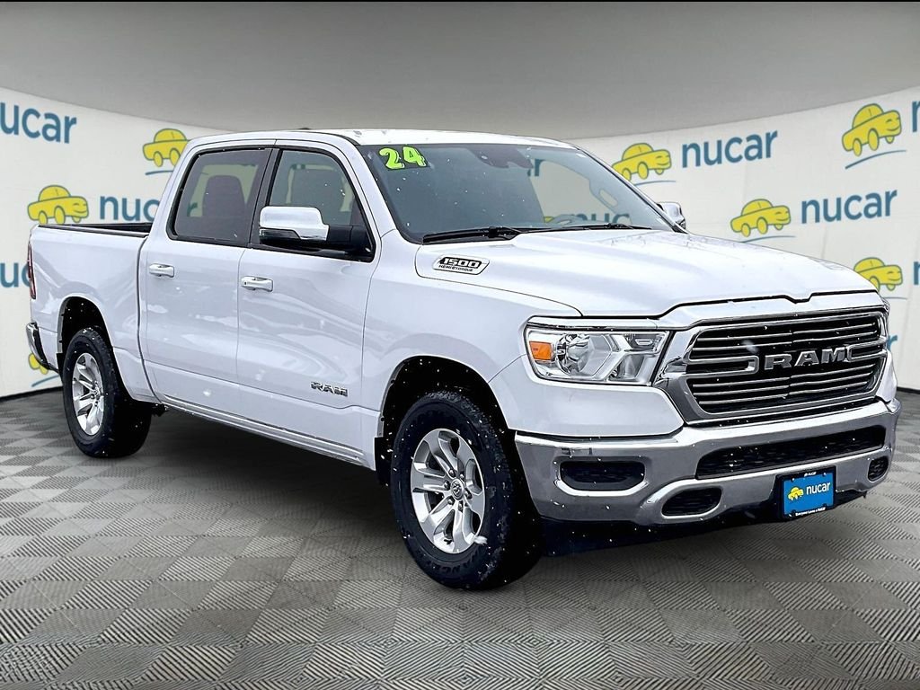 Used 2024 Bright White Clearcoat Ram Laramie image 1