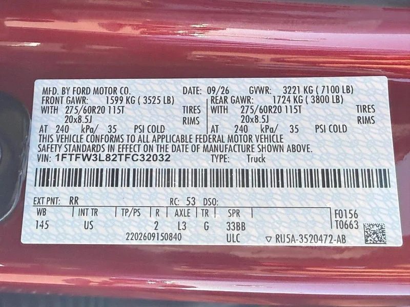 New 2026 Ruby Red Metallic Tinted Clearcoat Ford XLT 4WD SuperCrew 5.5