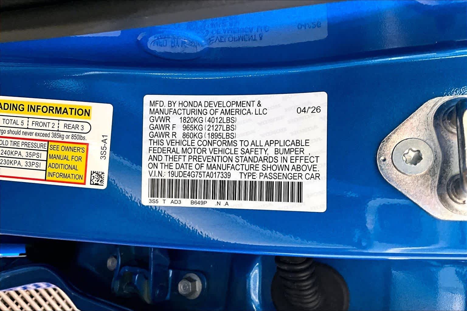 Used 2026 Double Apex Blue Pearl Acura With A-Spec Technology Package image 34