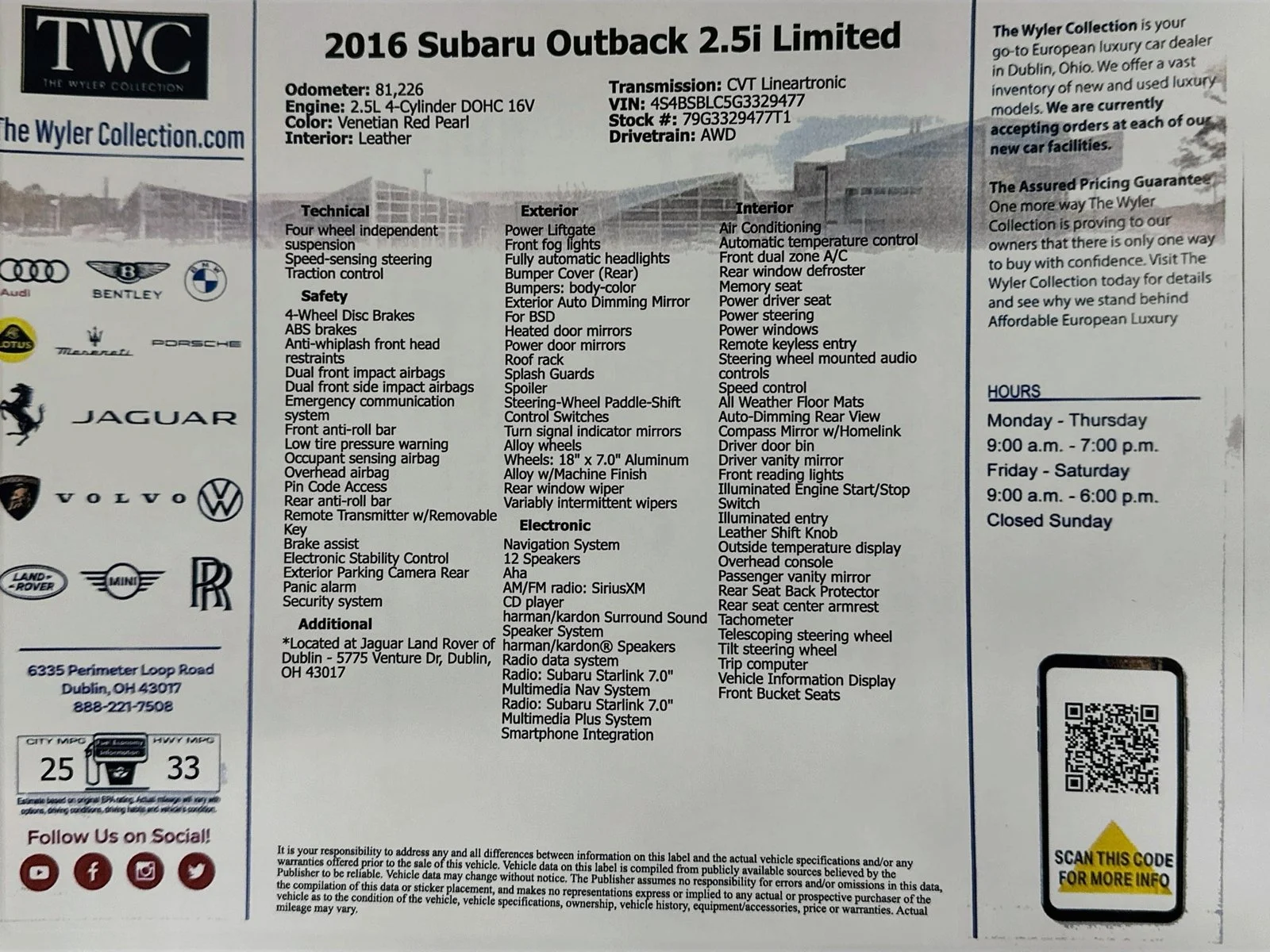 Used 2016 Red Subaru  image 48