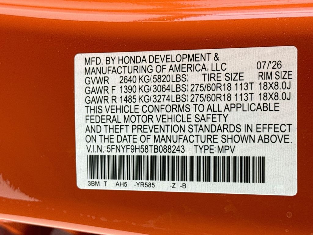 New 2026 Sunset Orange Honda TrailSport image 32
