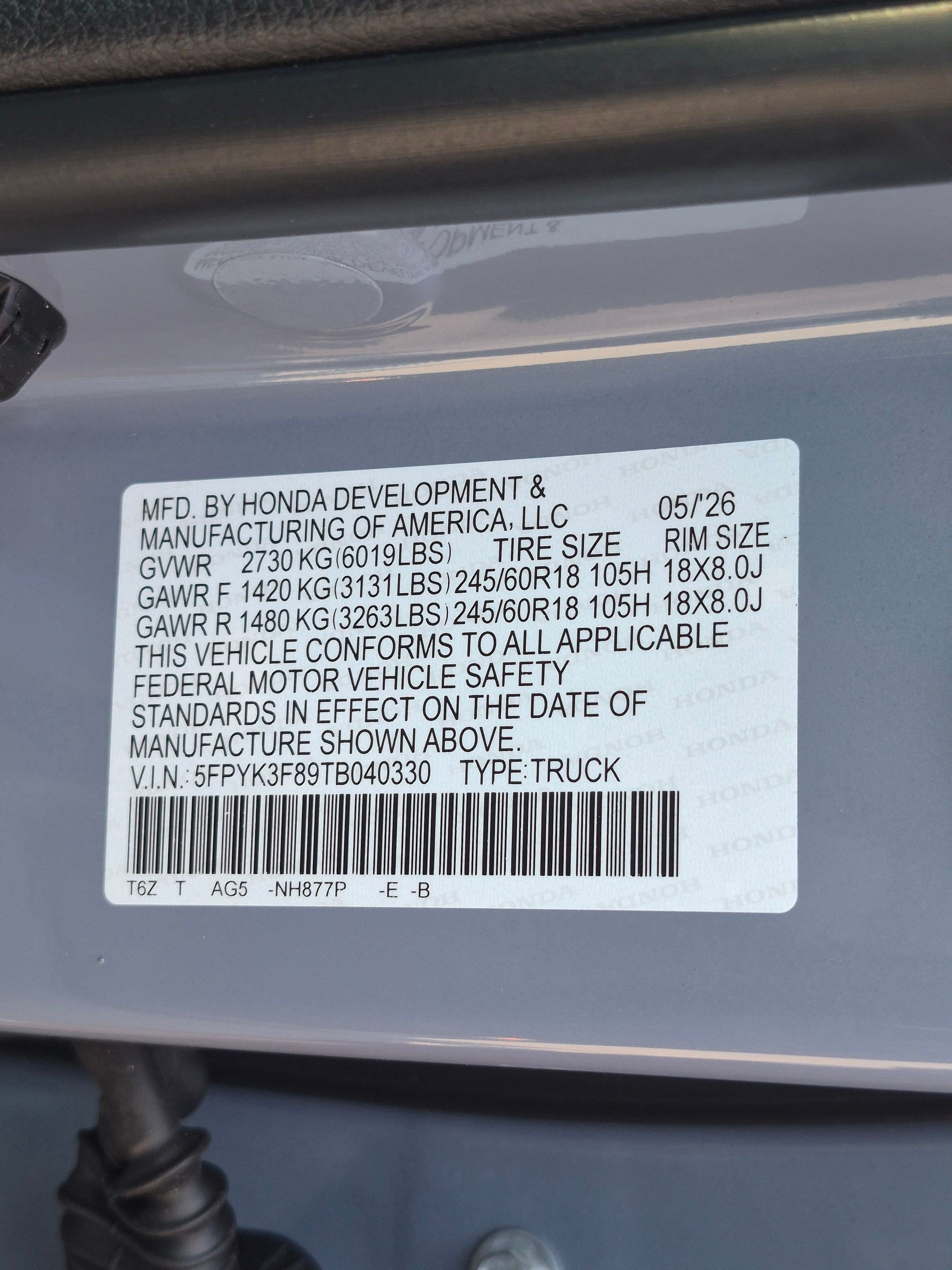 New 2026 Sonic Gray Pearl Honda Black Edition image 27