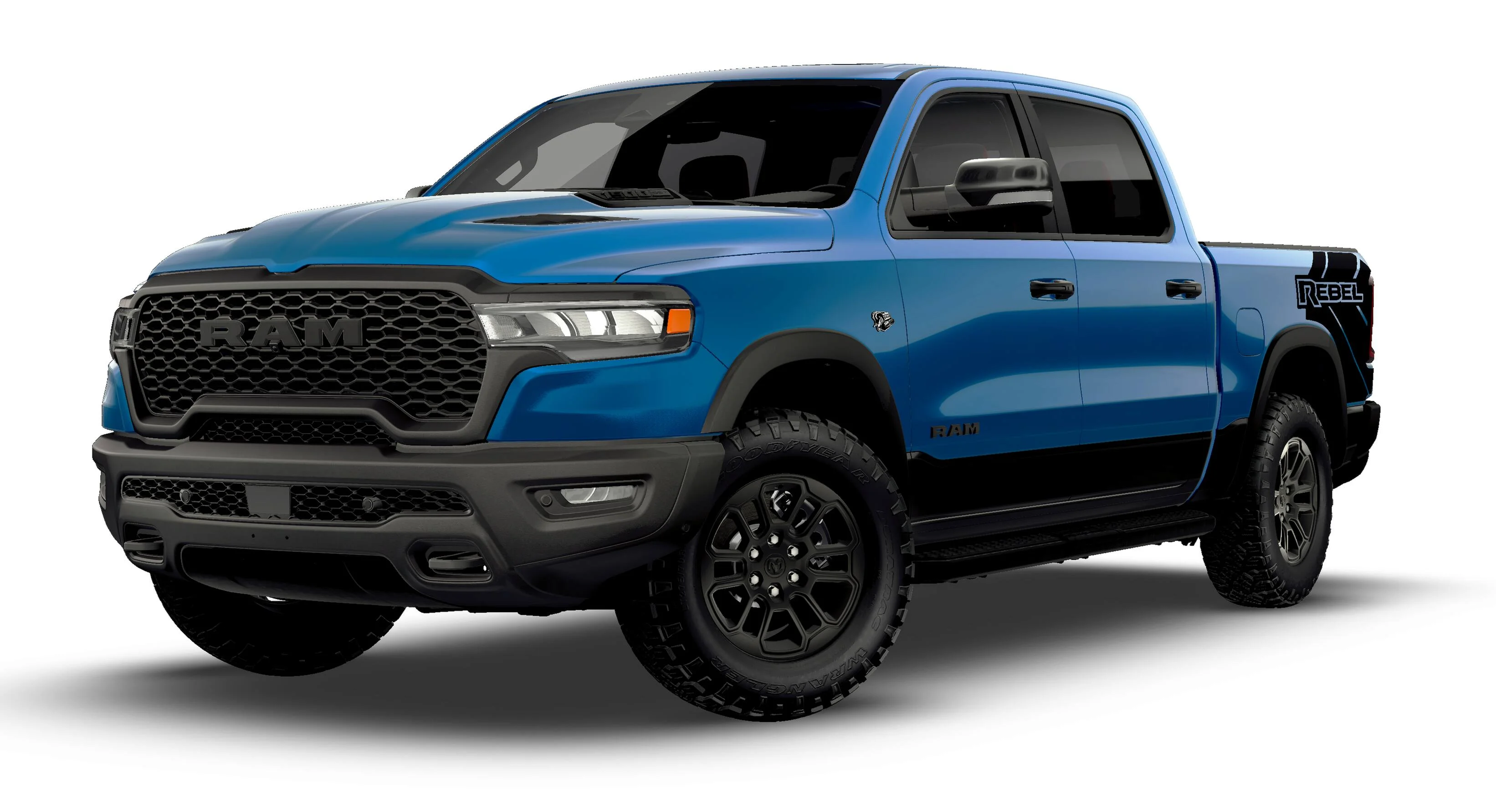 New 2026 Hydro Blue Pearl-Coat Exterior Paint RAM REBEL image 13