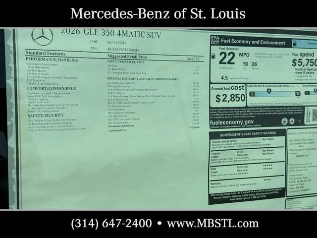 New 2026 Black Mercedes-Benz GLE 350 image 7