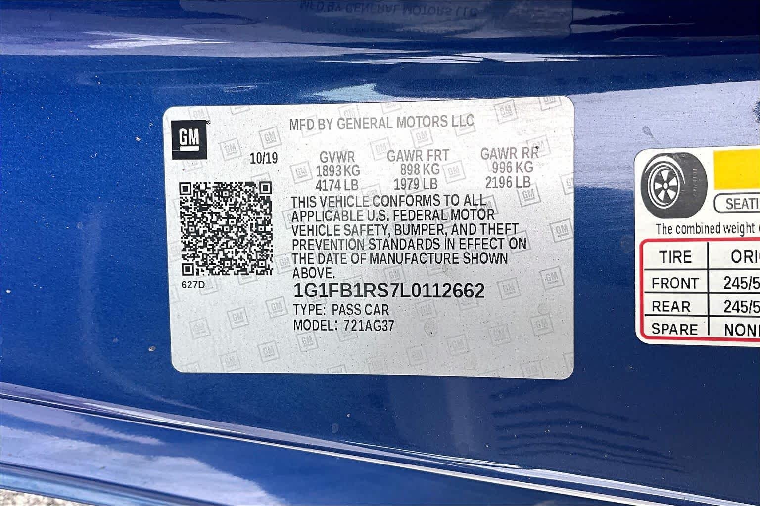 Used 2020 Riverside Blue Metallic Chevrolet 1LT image 37