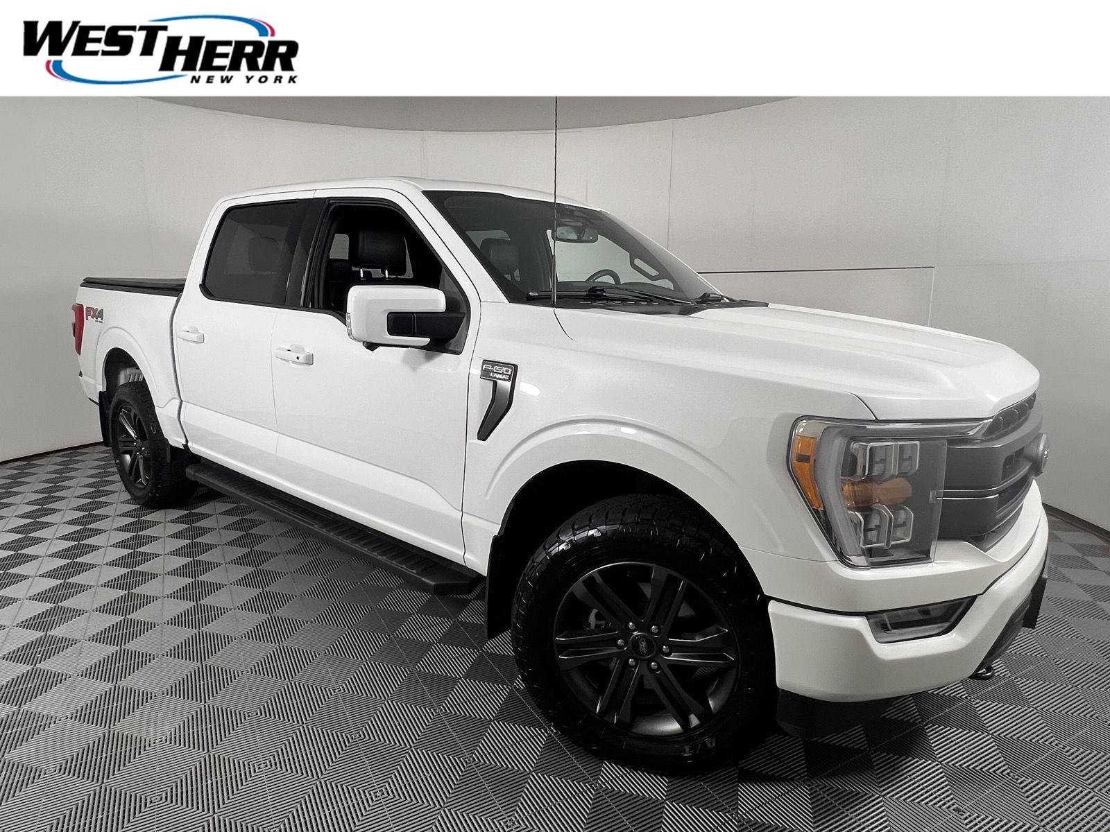 Used 2022 Star White Metallic Tri-Coat Ford LARIAT image 1