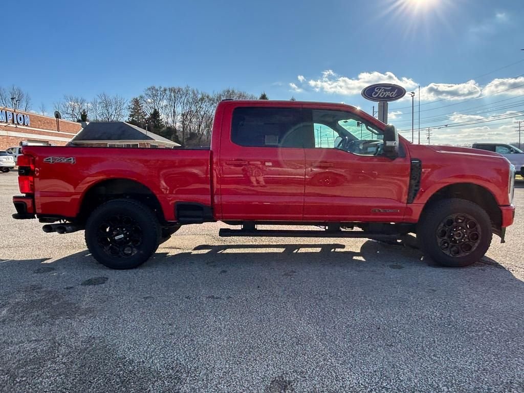 Used 2024 Race Red Ford Lariat Crew Cab Diesel 4x4 Black Appearance Pkg image 8