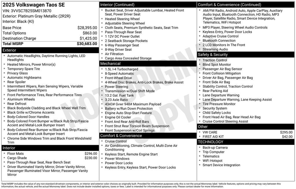 2025 Volkswagen Taos SE - Photo 23