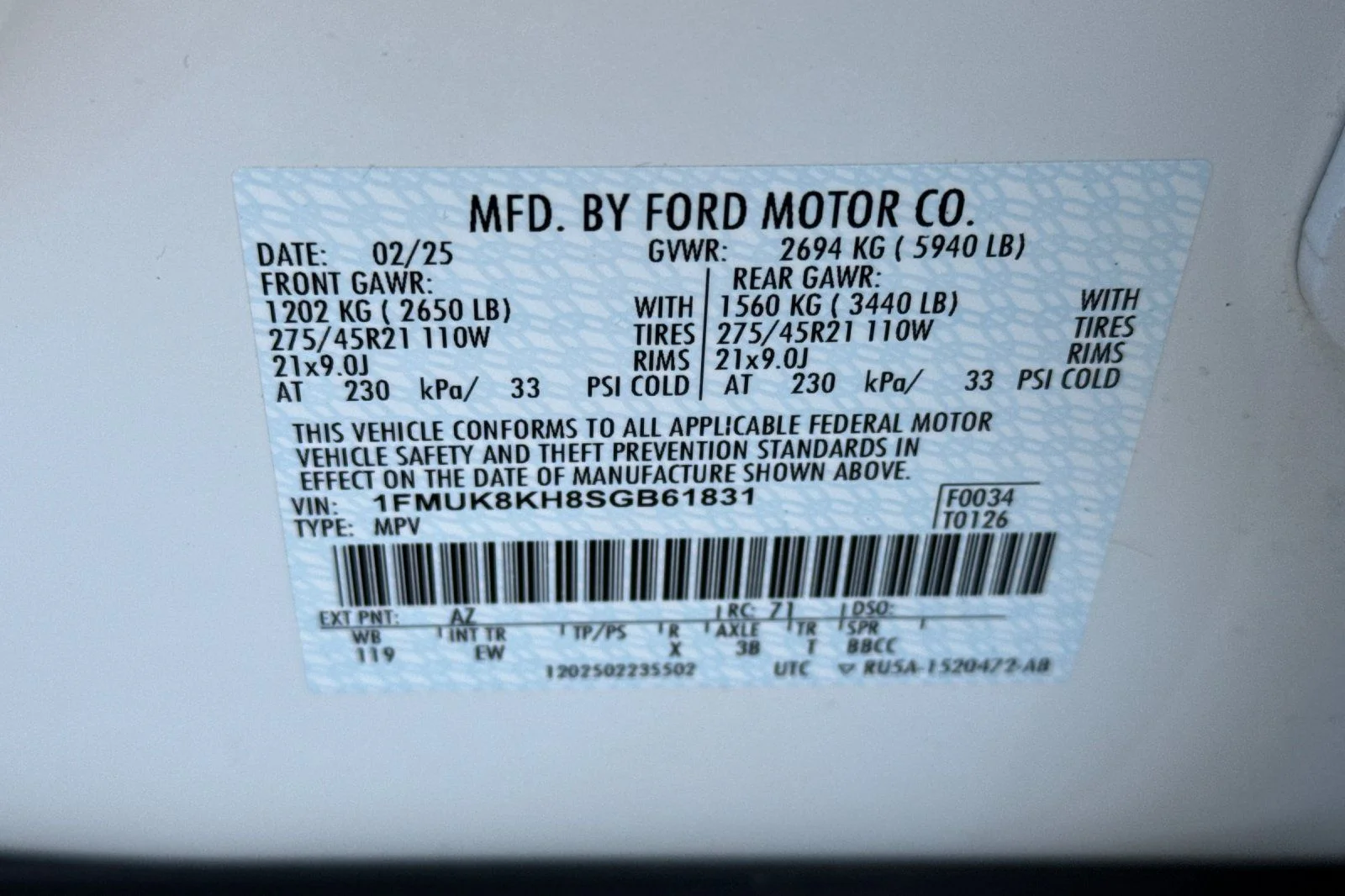 Certified Used 2025 White Ford ST-Line image 34