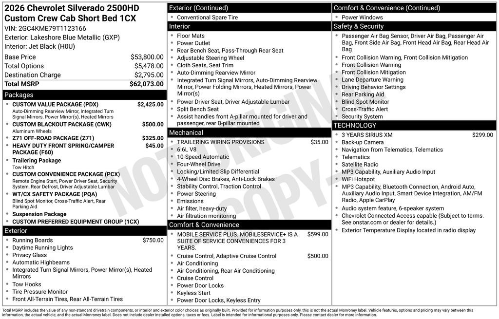 Used 2026 Blue Chevrolet Custom image 5