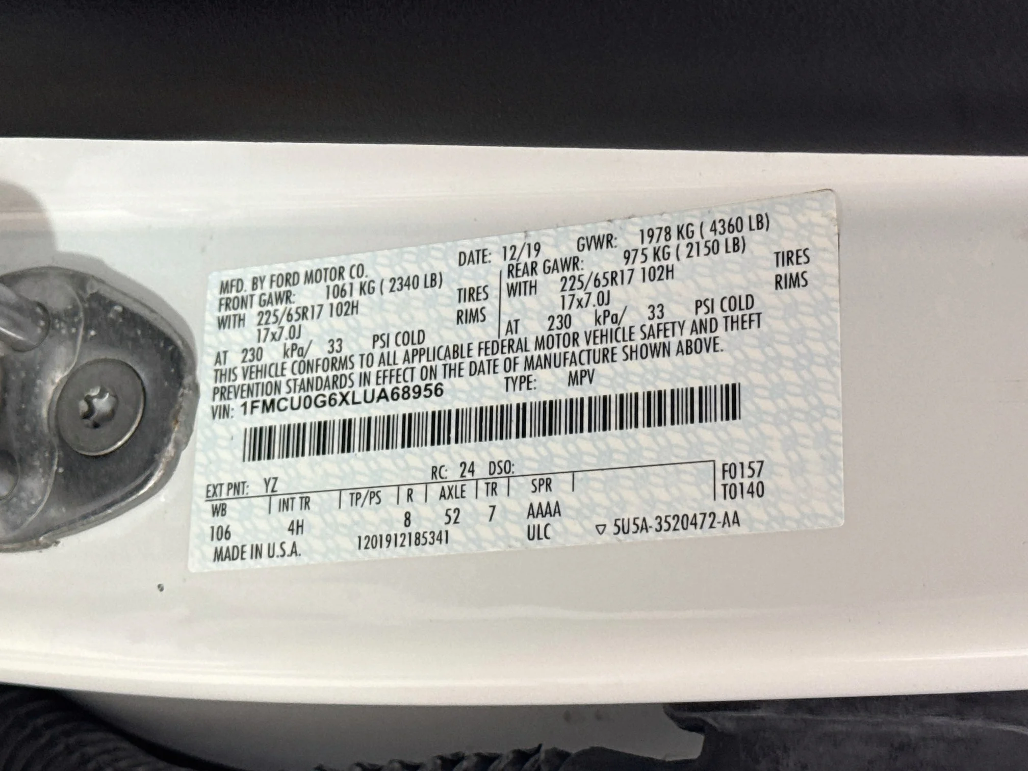 Used 2020 Oxford White Ford SE image 32