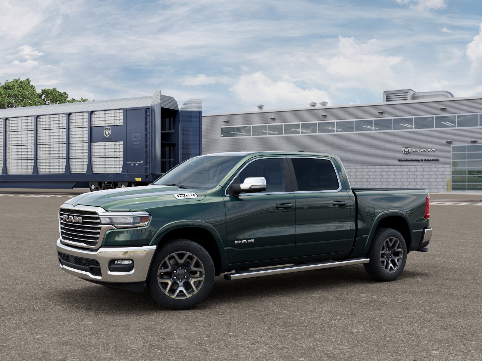 New 2026 Serrano-Green Metallic Exterior Paint RAM Laramie image 1