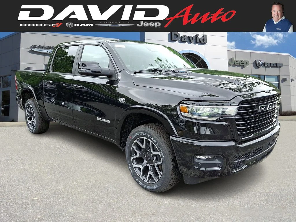 New 2026 Diamond Black Crystal Pearl-Coat Exterior Paint RAM Laramie image 1