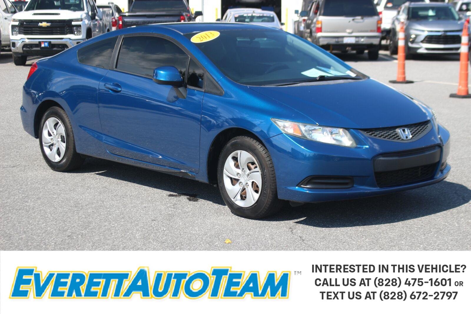 Blue 2013 Honda Civic Coupe Coupe Front-Wheel Drive 