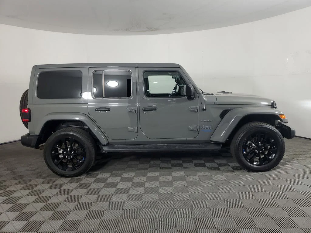 Used 2021 Gray Jeep Unlimited Sahara 4xe image 3
