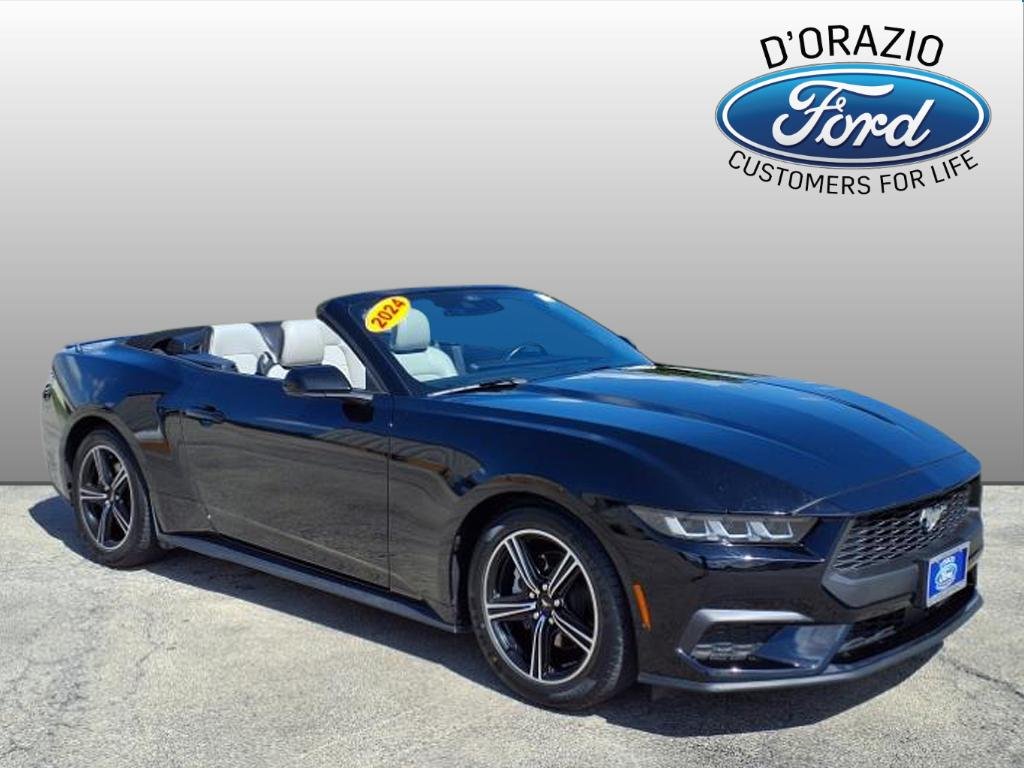Black 2024 Ford Mustang EcoBoost Premium Convertible RWD Convertible Rear-Wheel Drive
