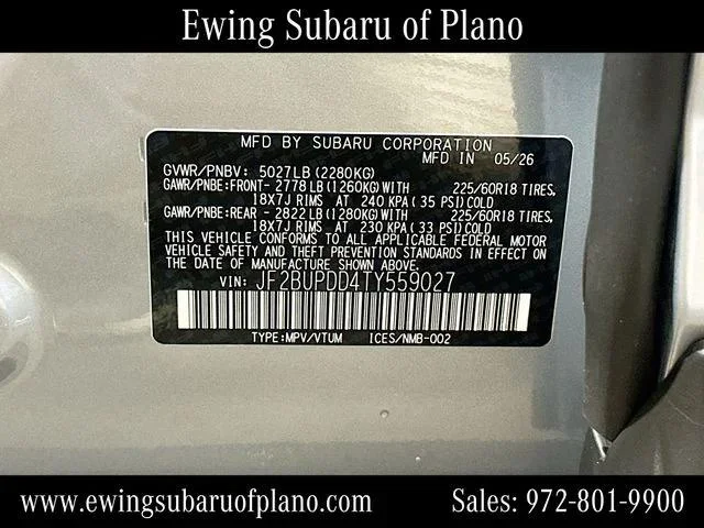 New 2026 ICE SILVER METALLIC Subaru Limited image 70