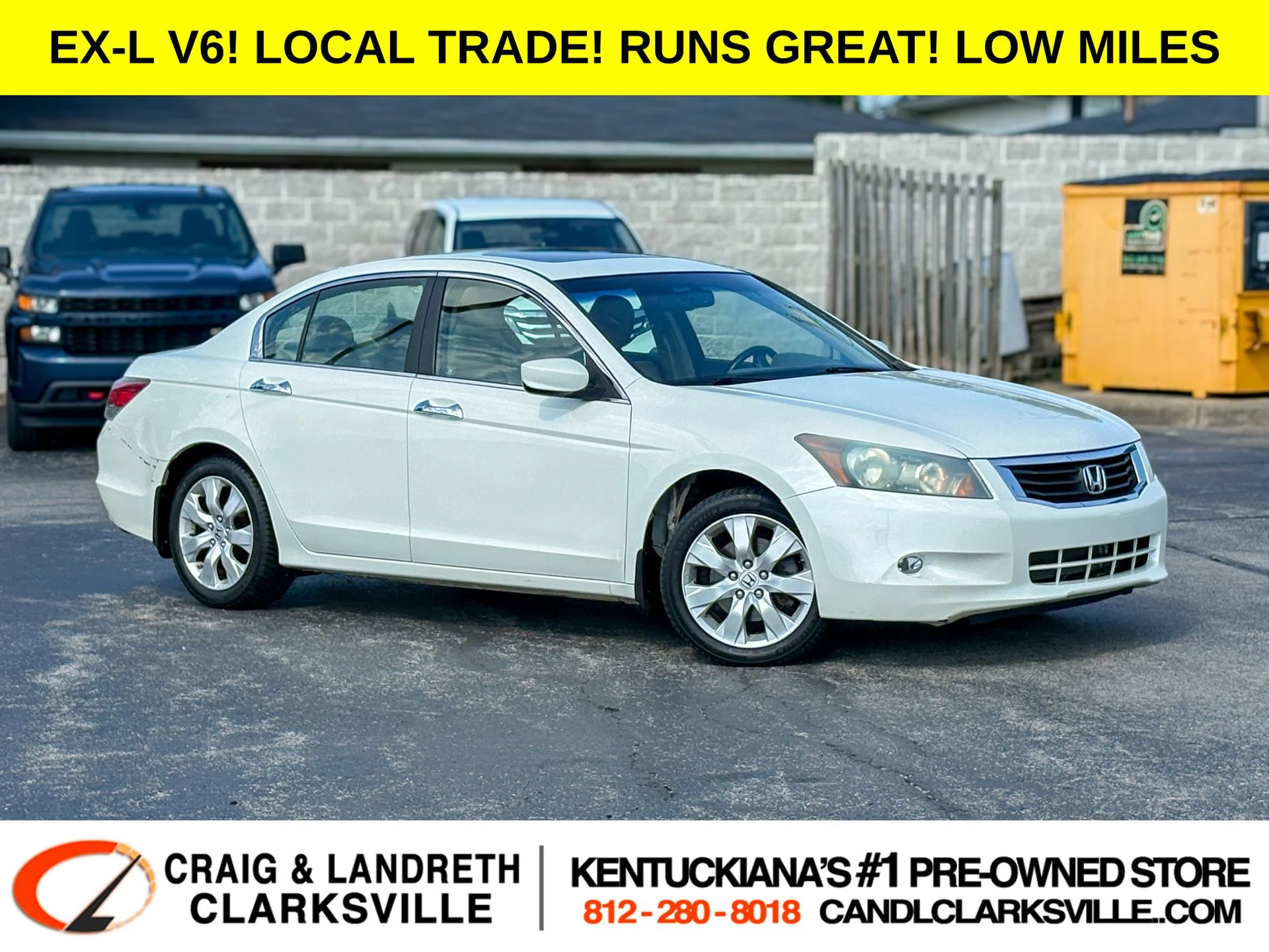 Used 2010 White Honda EX-L image 1
