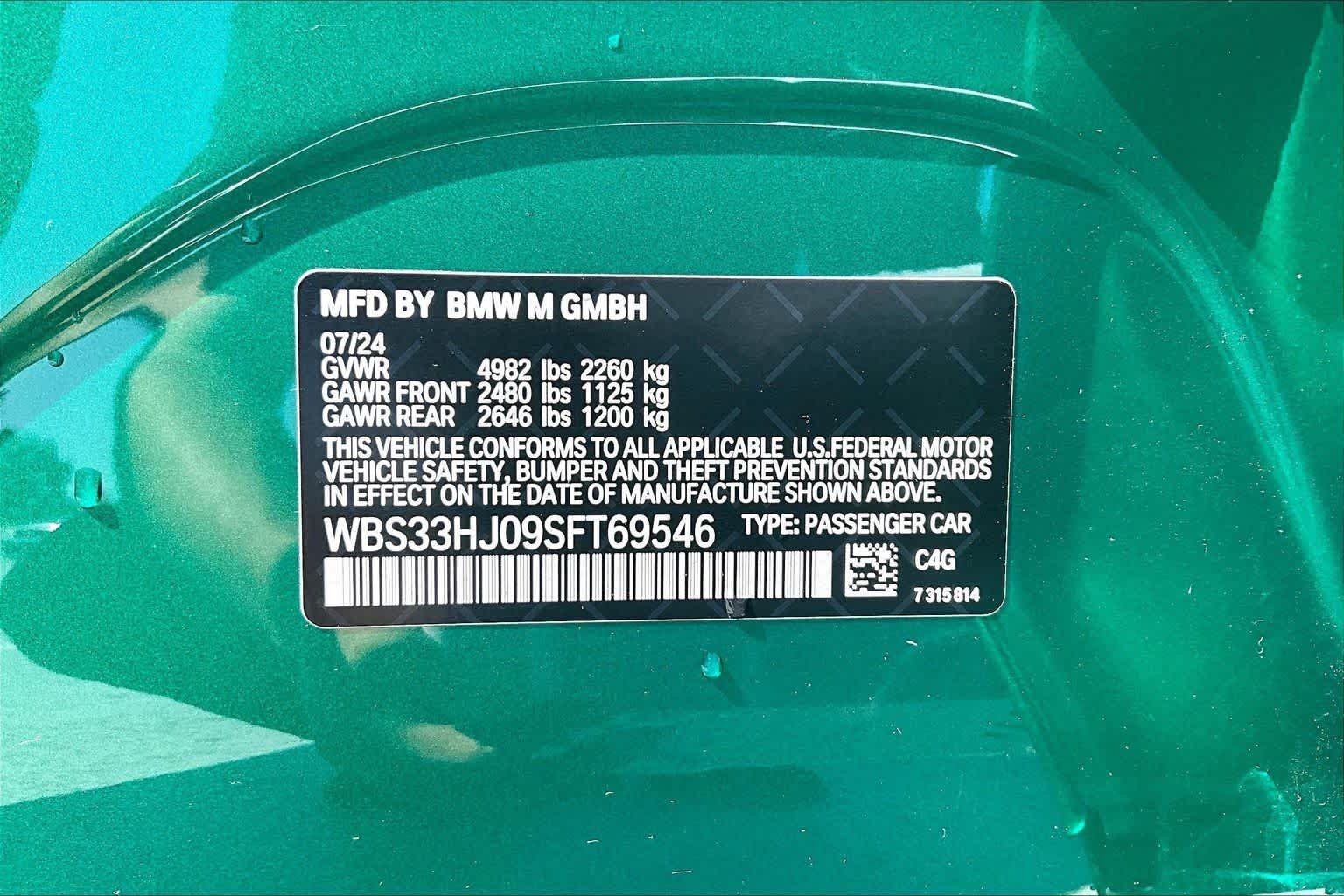 Used 2025 Isle of Man Green Metallic BMW Competition xDrive image 31