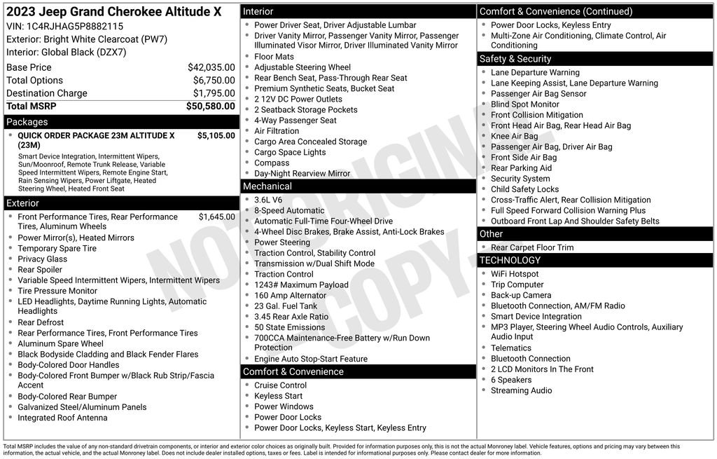 Used 2023 White Jeep Altitude X image 6