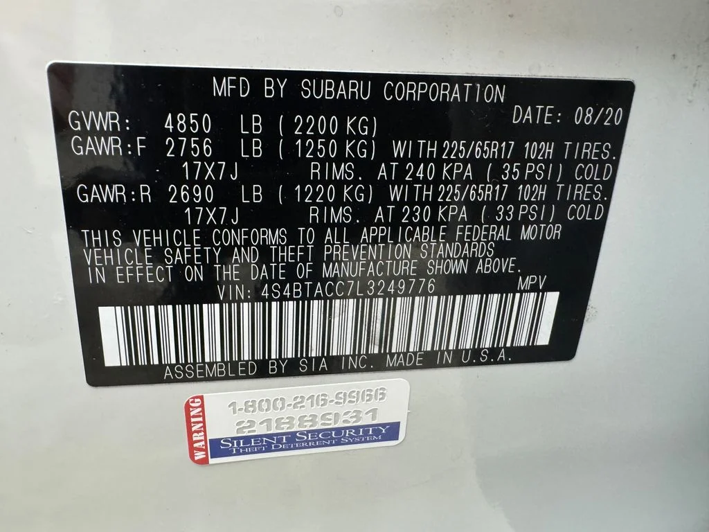 Used 2020 White Subaru Premium image 32