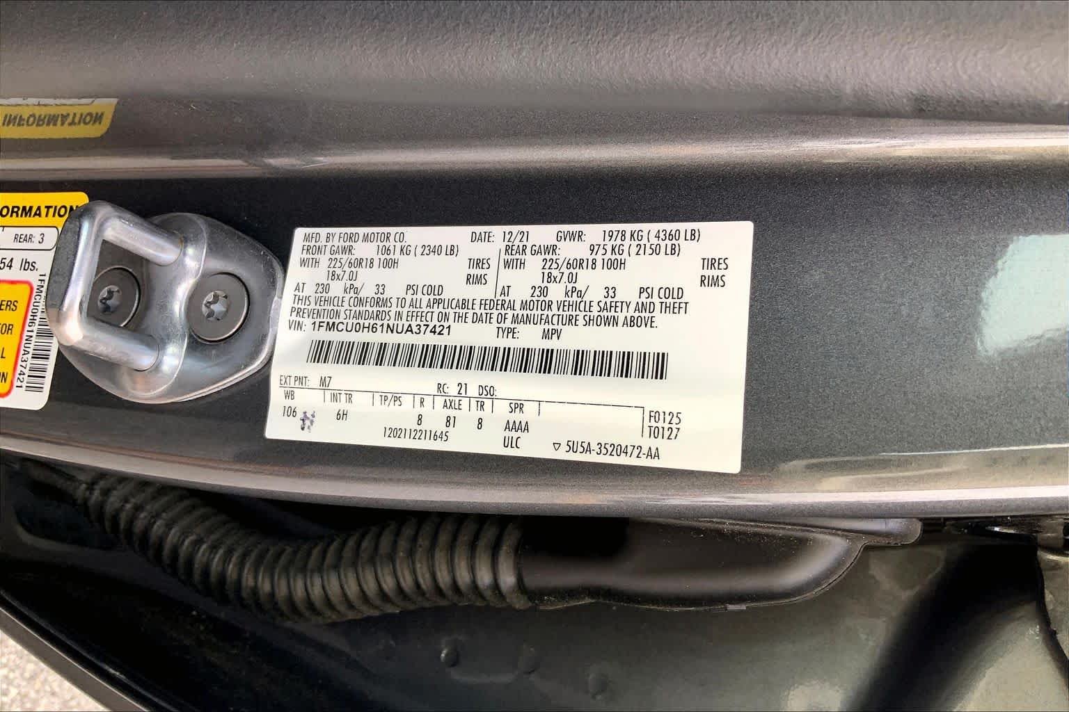 Used 2022 Carbonized Gray Metallic Ford SEL image 30
