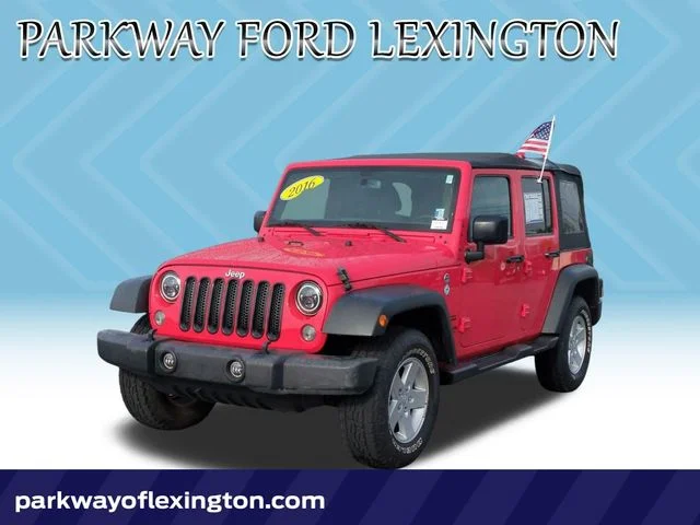 Used 2016 Red Jeep Unlimited Sport image 1
