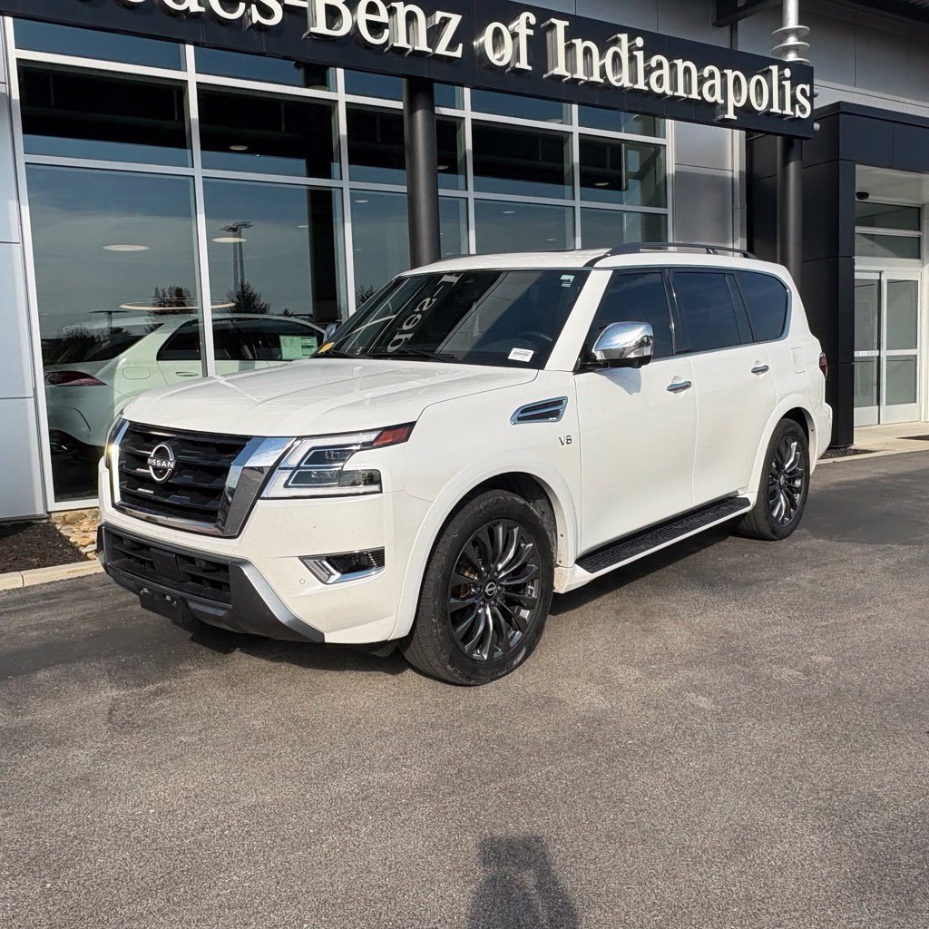 Used 2021 Aspen White Tricoat Nissan Platinum image 2