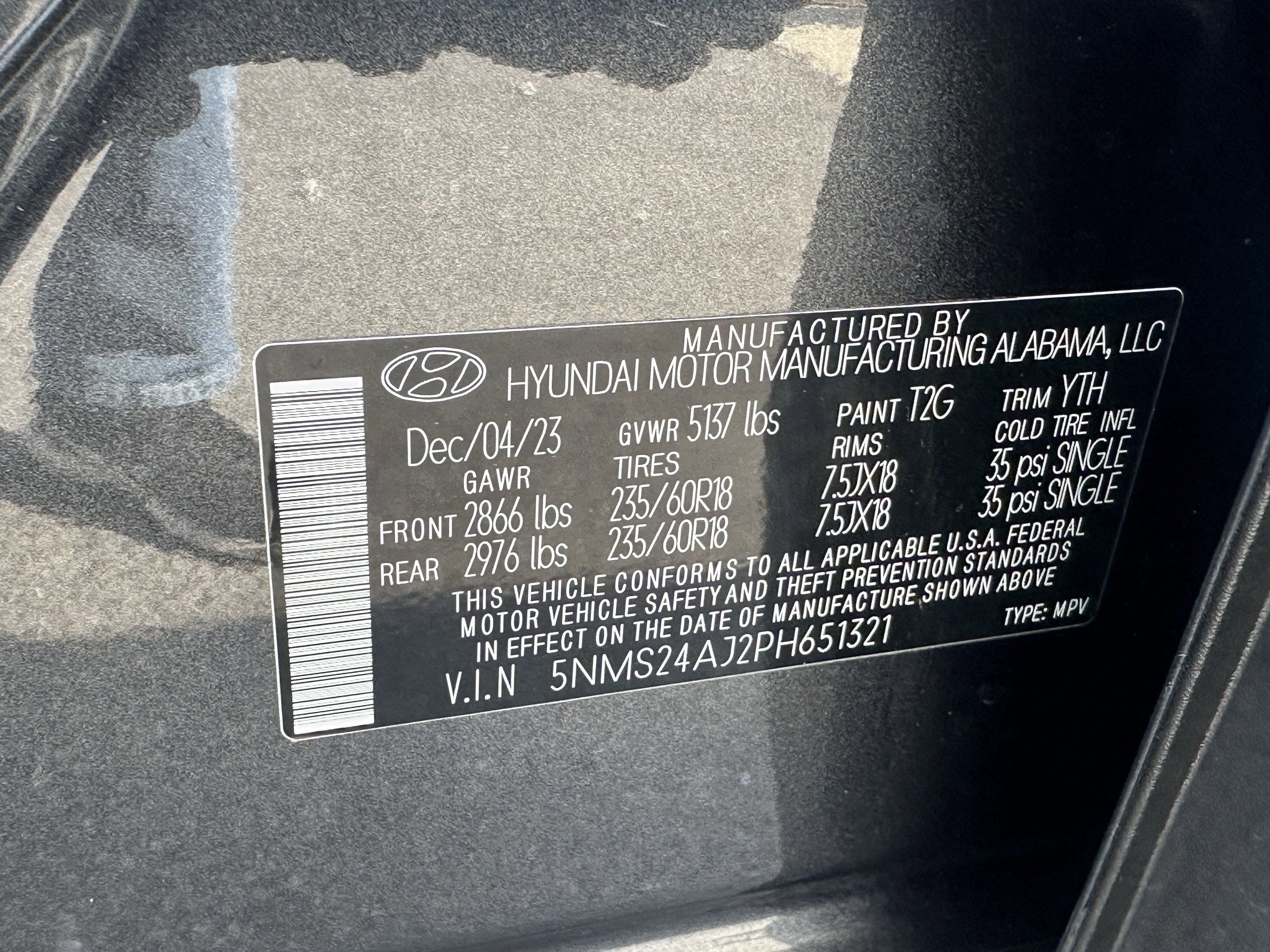 Used 2023 Portofino Gray Hyundai SEL image 32