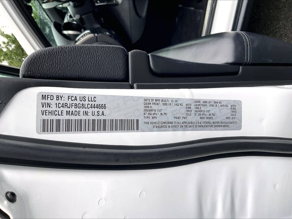 Used 2020 Bright White Clearcoat Jeep Limited image 36