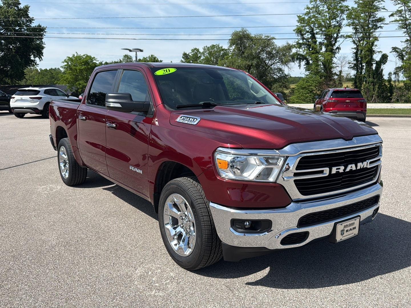 Used 2020 Delmonico Red Pearlcoat Ram 2020 1500 Big Horn image 2