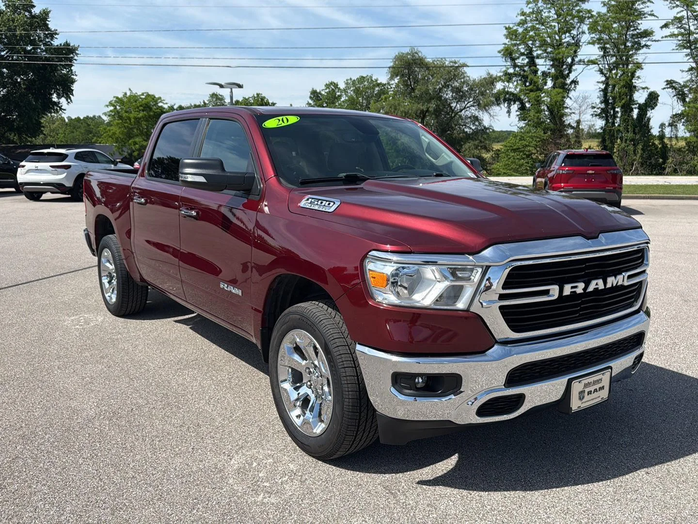 Used 2020 Delmonico Red Pearlcoat Ram 2020 1500 Big Horn image 2