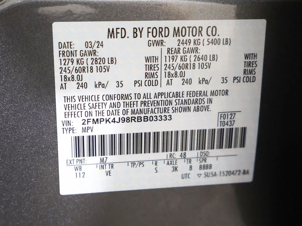Used 2024 Gray Ford SEL image 53