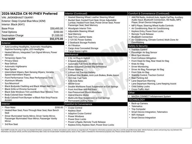 New 2026 Deep Crystal Blue Mica Mazda Preferred AWD image 7