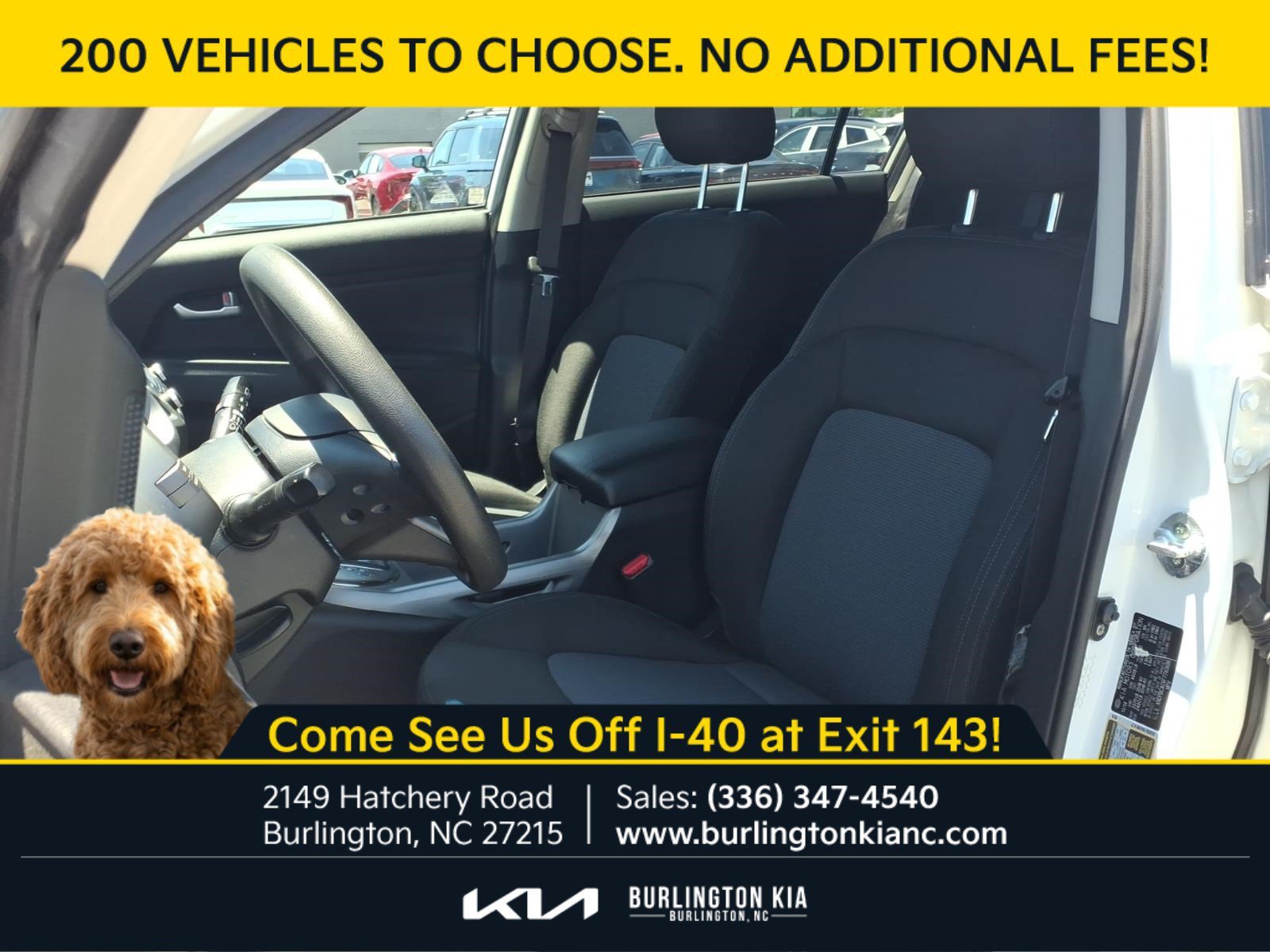 Used 2015 Kia Sportage LX with VIN KNDPBCAC6F7740686 for sale in Burlington, NC