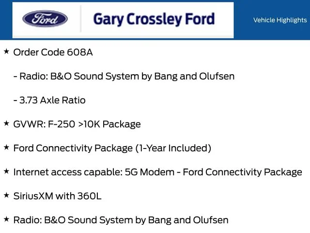 New 2026 Star White Metallic Tri-Coat Ford F-250® Lariat® image 19