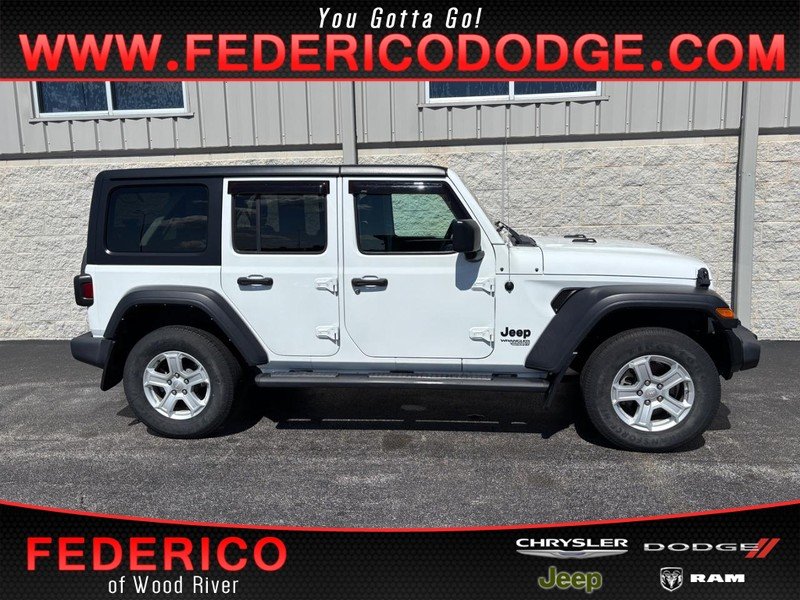 Used 2021 Bright White Clearcoat Jeep Unlimited Sport 4x4 RHD image 1