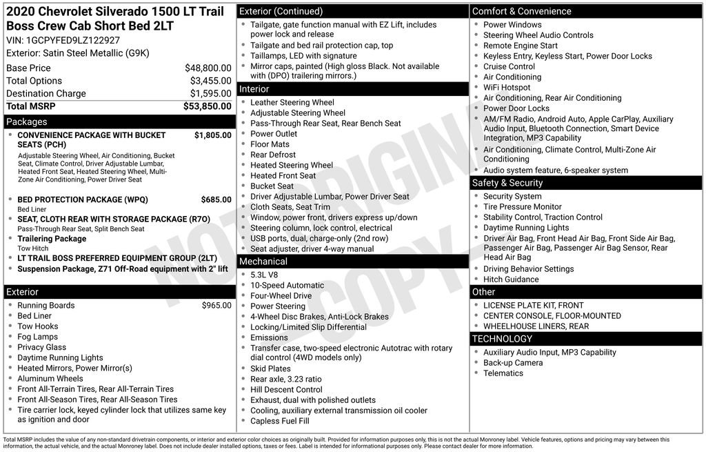 Used 2020 Gray Chevrolet LT Trail Boss image 30