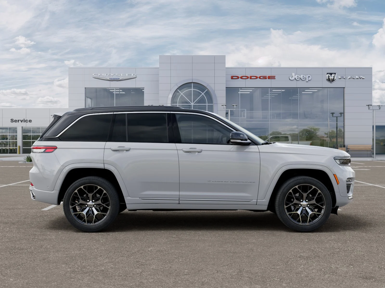 New 2025 Bright White Clear-Coat Exterior Paint Jeep Summit Reserve image 101