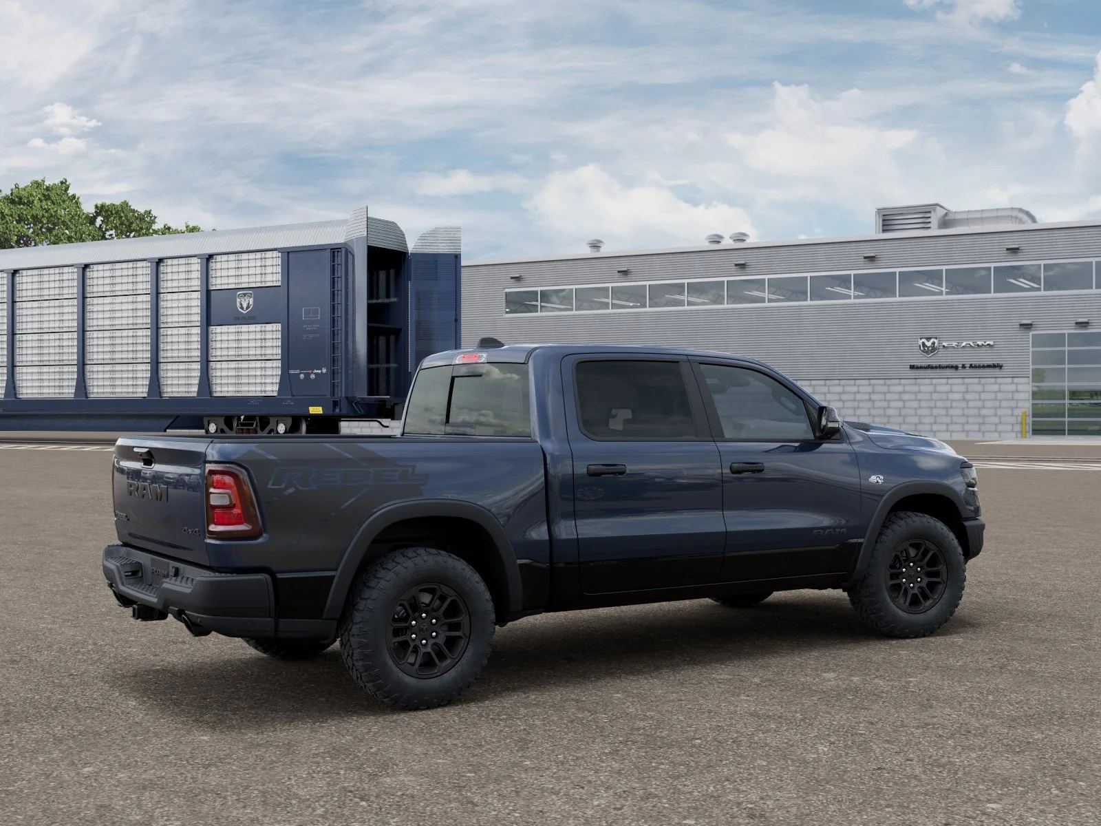 New 2026 Forged Blue Metallic Exterior Paint RAM Rebel image 2