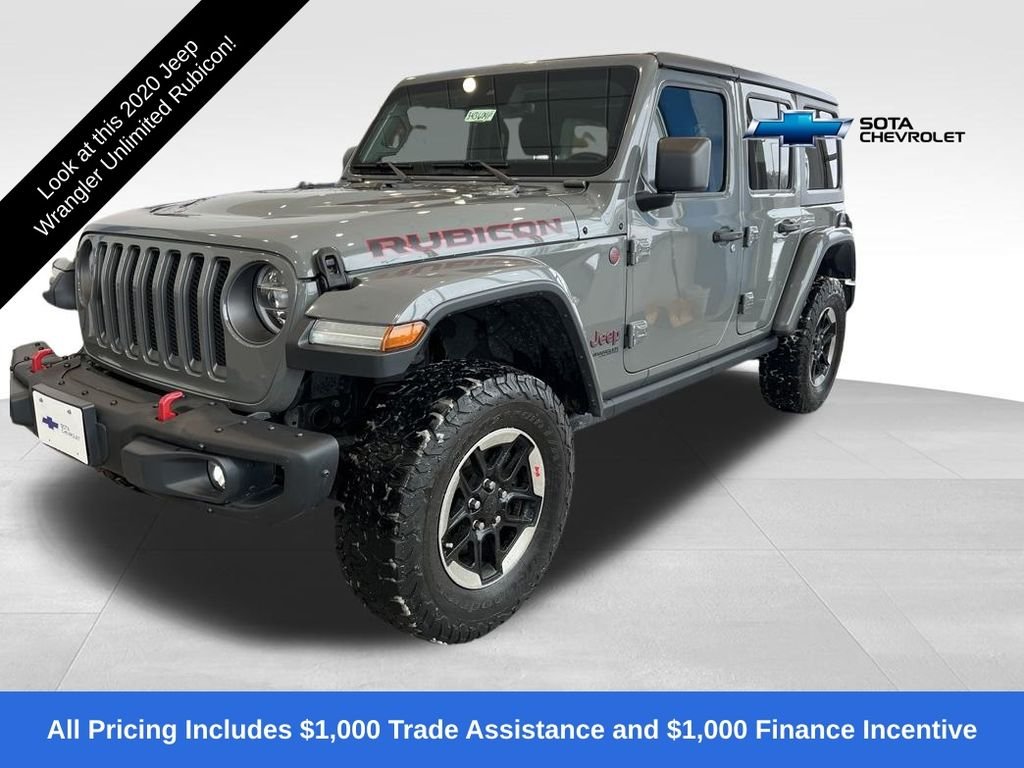 Used 2020 Jeep Wrangler Unlimited Rubicon with VIN 1C4HJXFG4LW343604 for sale in Northfield, Minnesota