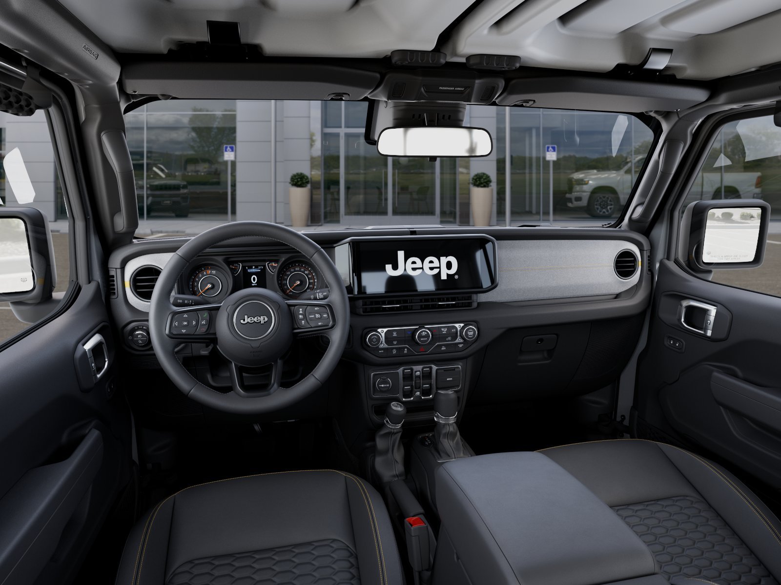 New 2025 Bright White Clear-Coat Exterior Paint Jeep Sport S image 39