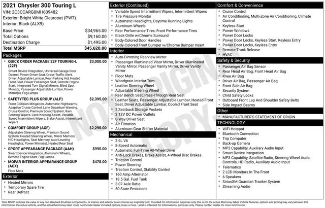 Used 2021 White Chrysler Touring image 9