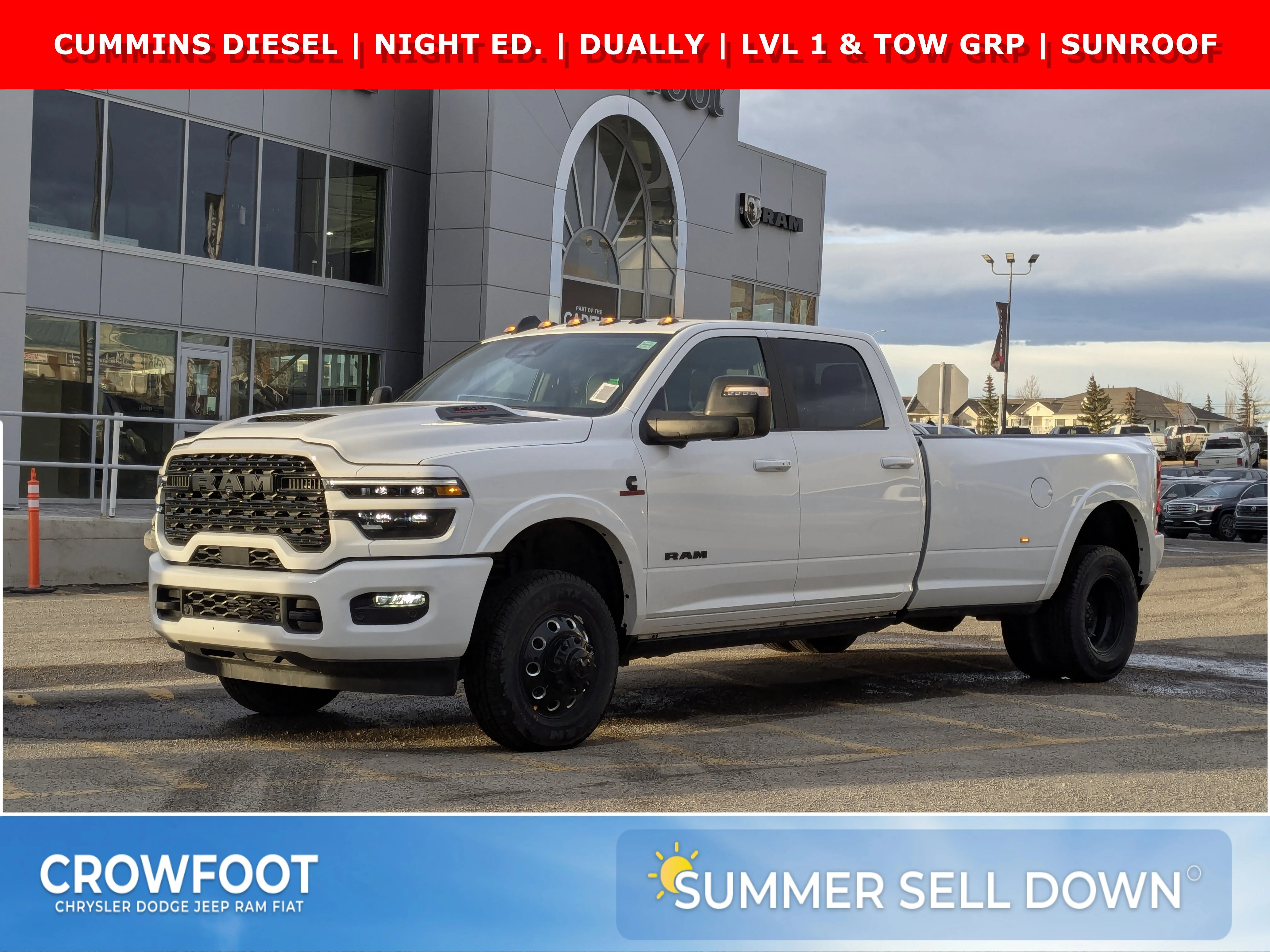 New 2026 White RAM Limited - Dually Max Tow Grp - Night Edition - Power Sunroof & Tons More! image 1